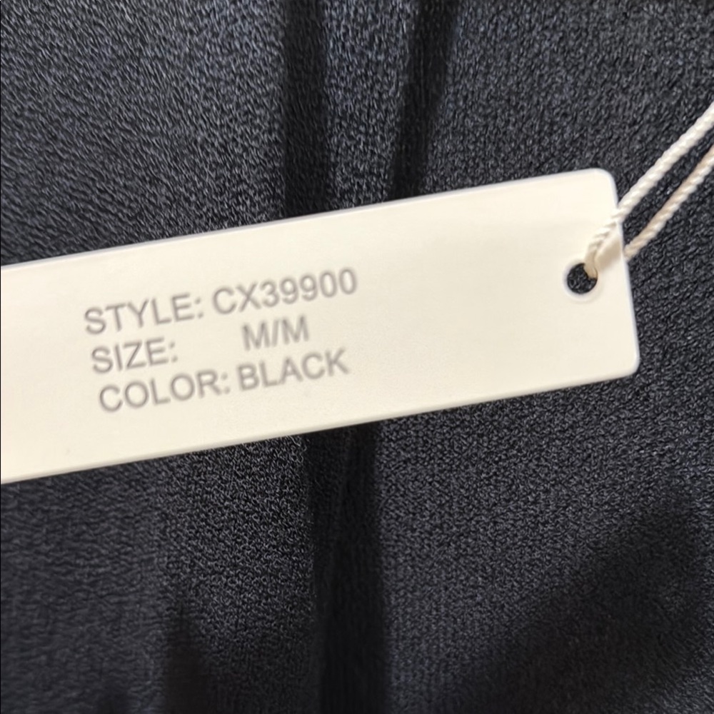 Black Open Front Cardigan Sweater Medium - Picture 5 of 8